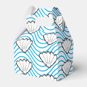 Schuif de witte en blauwe golfpatronen van de Sche Bedankdoosjes