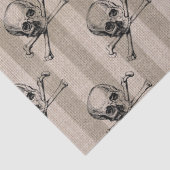 Schuif en beenderen van Tan Striped Ontkoppeling Tissuepapier (Detail)