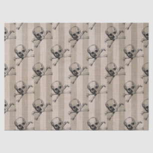 Schuif en beenderen van Tan Striped Ontkoppeling Tissuepapier