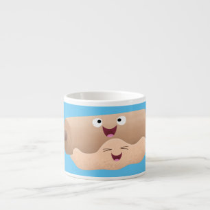 Schuif- en deegbankbakkerij voor cartoon espresso kop
