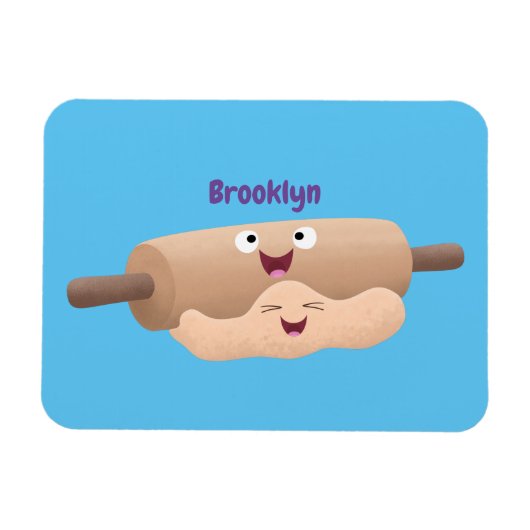 Schuif- en deegbankbakkerij voor cartoon magneet (Horizontaal)