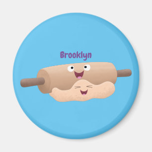 Schuif- en deegbankbakkerij voor cartoon magneet