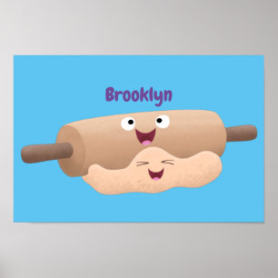 Schuif- en deegbankbakkerij voor cartoon poster