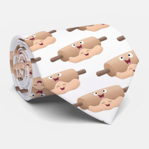 Schuif- en deegbankbakkerij voor cartoon stropdas