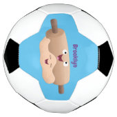 Schuif- en deegbankbakkerij voor cartoon voetbal (Gedraaid)