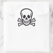 Schuif en kruisbeenderen ronde sticker (Tas)