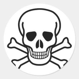 Schuif- en kruisbeenderen ronde sticker