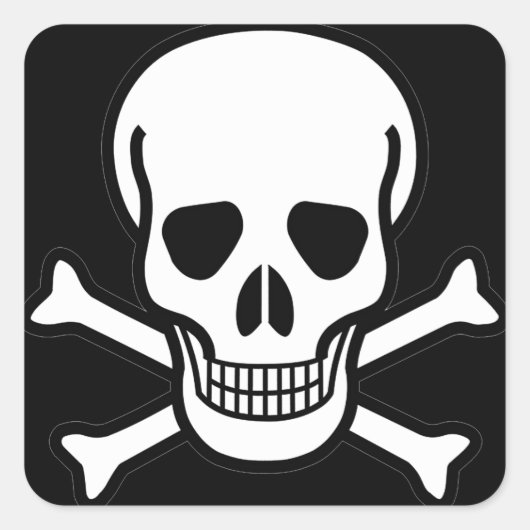 Schuif- en kruisbeenderen vierkante sticker (Voorkant)