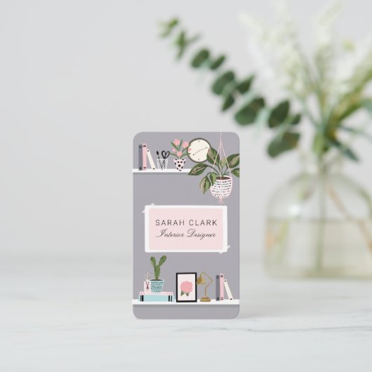Schuif- en meisleurdemoed voor thuisontwerp visitekaartje (Staand voorkant)