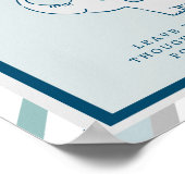 Schuif- en mint-olifant Baby shower-gebarenteken Poster (Hoek)