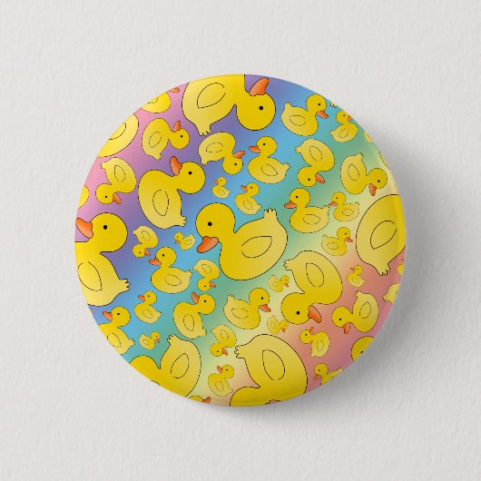 Schuif- en regenboogrubbereenden ronde button 5,7 cm (Voorkant)