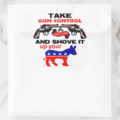 Schuif het op je.... vierkante sticker (Tas)