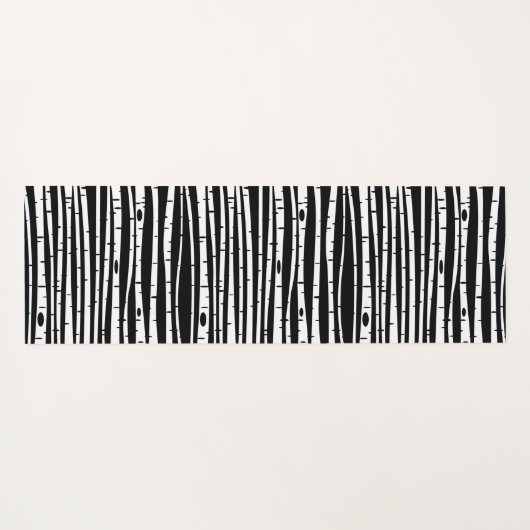 Schuif het zwarte witte boompatroon met het muisbl yogamat (Achterkant (horizontaal))