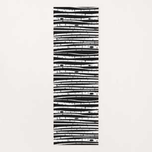 Schuif het zwarte witte boompatroon met het muisbl yogamat