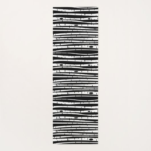 Schuif het zwarte witte boompatroon met het muisbl yogamat (Achterkant)