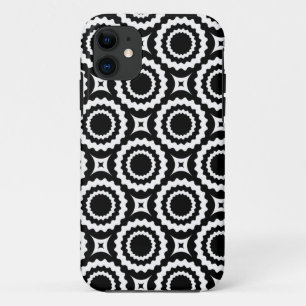 Schuif het zwarte witte zigzagpatroon iPhone 11 hoesje