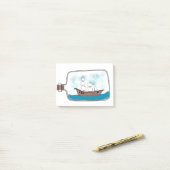 Schuif in een fles post-it® notes (Op bureau)