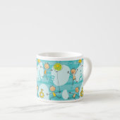 Schuif kinderen op het strandpatroon espresso kop (Voorkant rechts)