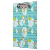 Schuif kinderen op het strandpatroon klembord (Links)