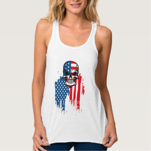 Schuif met Amerikaanse vlag Tanktop
