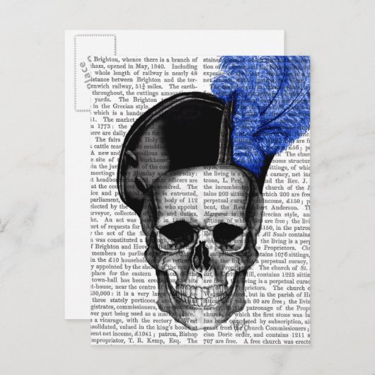 Schuif met blauw Pet Briefkaart (Voorkant / Achterkant)