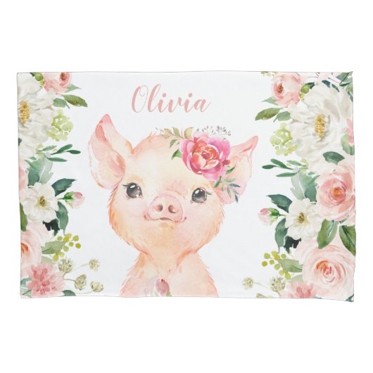 Schuif met Blush Pink Flowers Kussensloop (Voorkant)