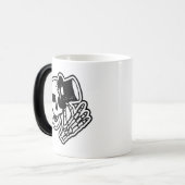 Schuif met bovenste hoed magische mok (Voorkant links)