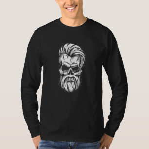Schuif met een koele haarbaard en snuffelaar t-shirt