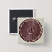 Schuif met openwerkrand vierkante button 5,1 cm (Voorkant /achterkant)