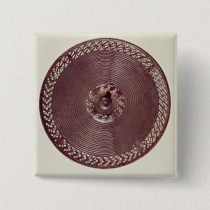 Schuif met openwerkrand vierkante button 5,1 cm