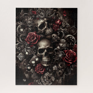 Schuif met rozen legpuzzel