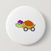 Schuif met Shell als auto Ronde Button 7,6 Cm (Voorkant)