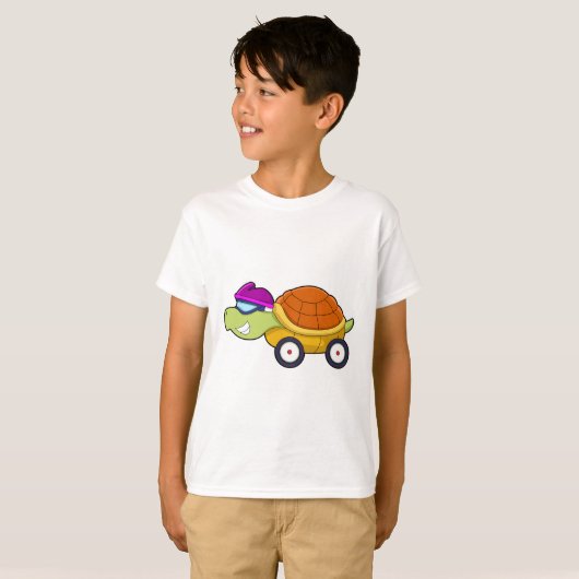 Schuif met Shell als auto T-shirt (Voorkant volledig)