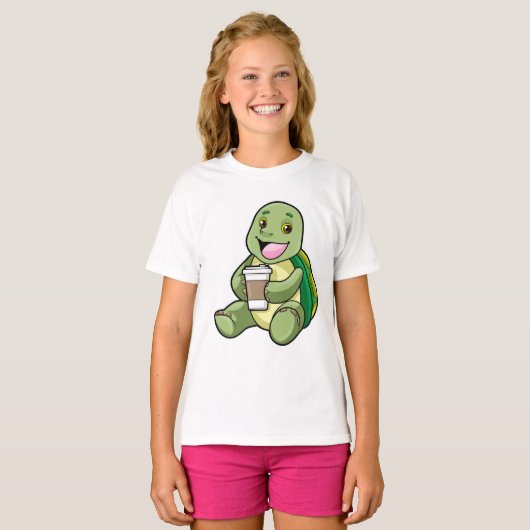 Schuif met Shell & Coffee om te gaan T-shirt (Voorkant volledig)