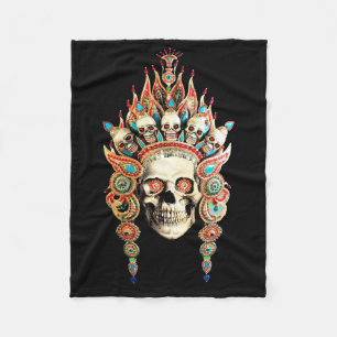 Schuif met Tibetan Headdress Fleece Deken