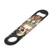 Schuif met Tibetan Headdress Speed Flessenopener (Achterkant Gekanteld)