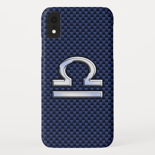 Schuif op blauwe koolstofvezel Case-Mate iPhone case (Achterkant)