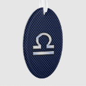 Schuif op blauwe koolstofvezel ornament (voorkant)