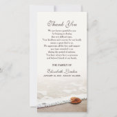 Schuif op het strand | Sympathie Hartelijk dank Bedankkaart (Voorkant)