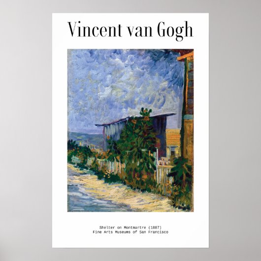 Schuif op Montmartre (1887) van Van Gogh Poster (Voorkant)