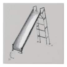 Schuif originele potlood tekening print