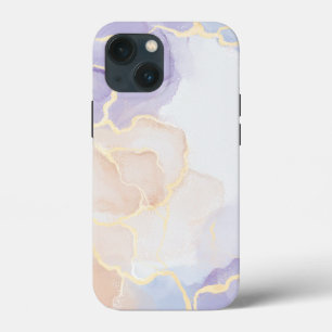 Schuif paars goudwit roze iPhone 13 mini hoesje