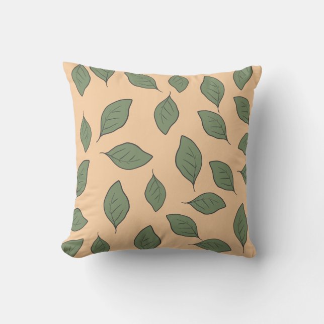 Schuif patroonbladeren kussen (Voorkant)
