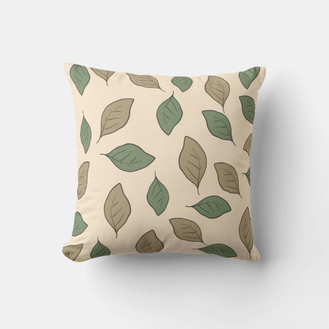 Schuif patroonbladeren kussen (Voorkant)