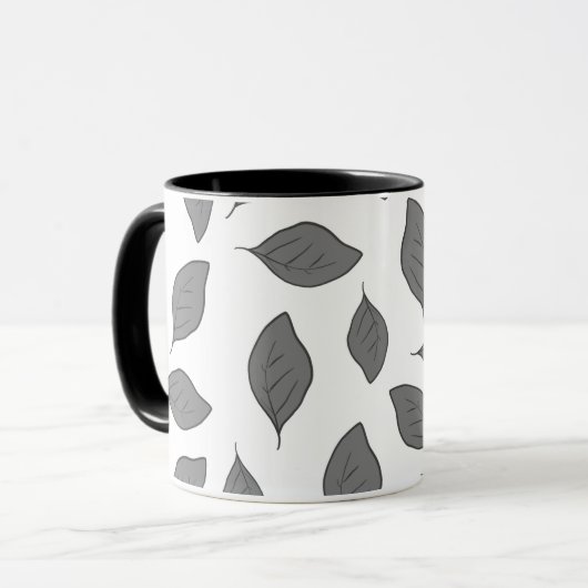 Schuif patroonbladeren mok (Voorkant links)