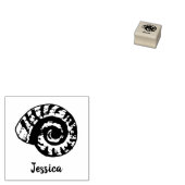 Schuif Shell Custom Name Wood Art Rubberstempel (Gestempeld)
