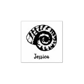 Schuif Shell Custom Name Wood Art Rubberstempel (Afrduk)