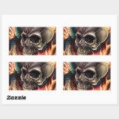 Schuif + slang rechthoekige sticker (Vel)