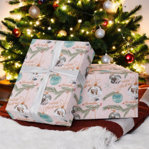 Schuif uw kerstfoto's met de naam 2 cadeaupapier