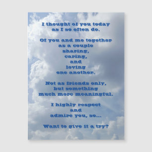 Schuif uw schok naar zijn magnetisch Wenskaart